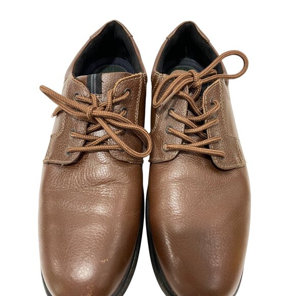 Nunn Bush Mens Brown Leather Comfort Gel Oxford Shoes Size 8.5 - Picture 5 of 8